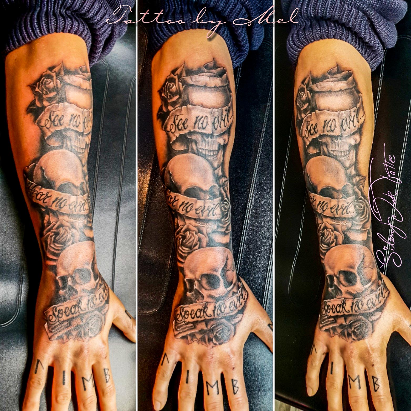 Silent Ink Tattoo - Black and Grey, Hannover, Mel, schwarz/weiß