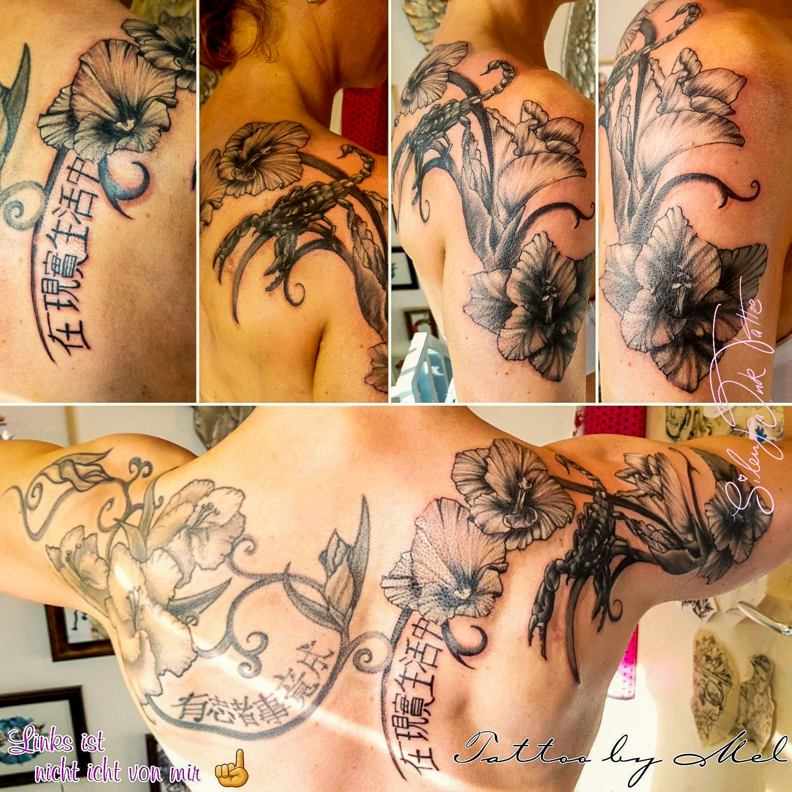 Silent Ink Tattoo - Black and Grey, Hannover, Mel, schwarz/weiß
