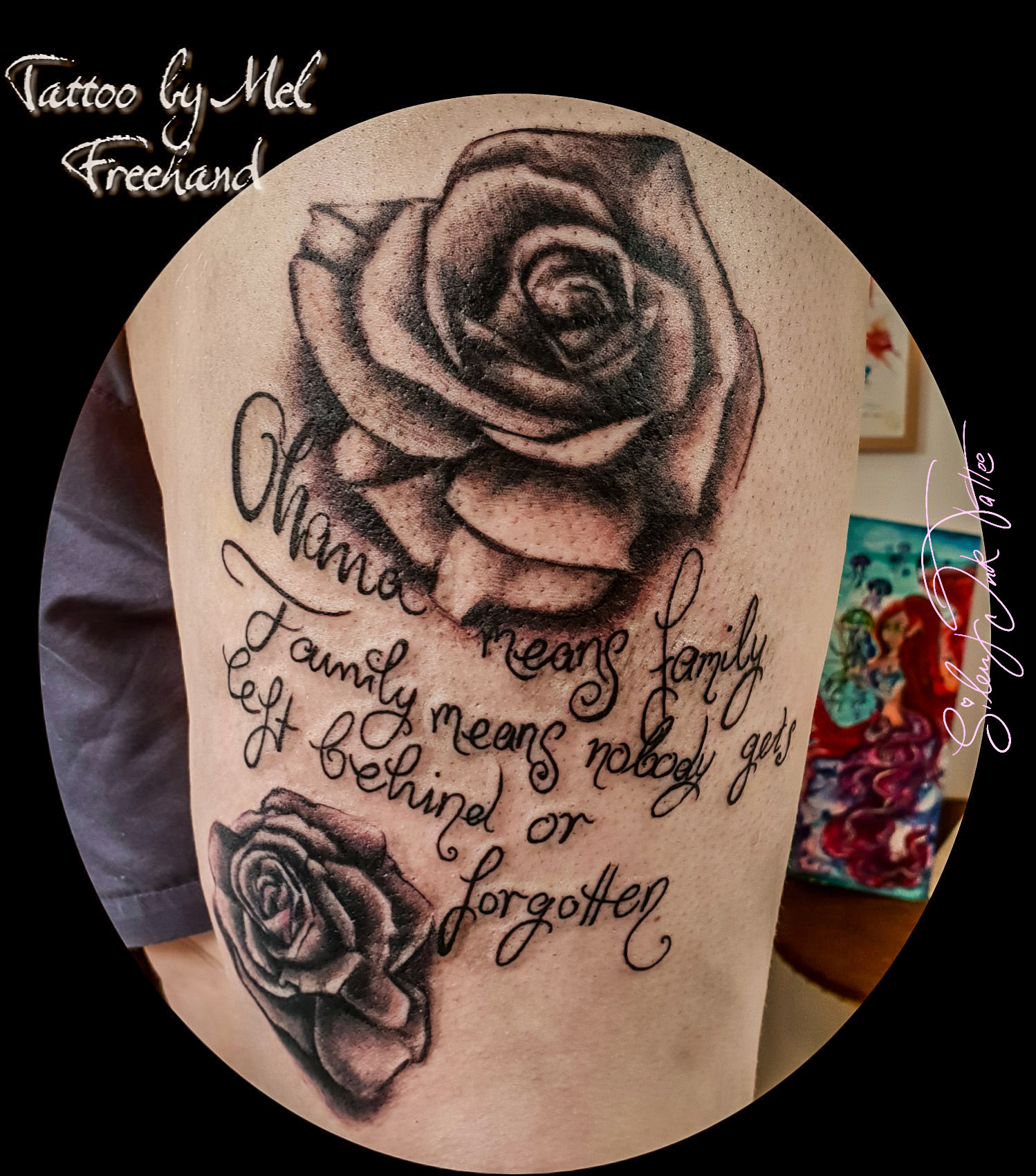 Silent Ink Tattoo - Black and Grey, Hannover, Mel, schwarz/weiß