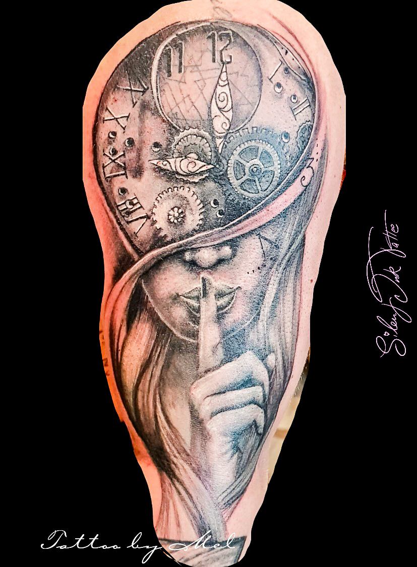Silent Ink Tattoo - Black and Grey, Hannover, Mel, schwarz/weiß