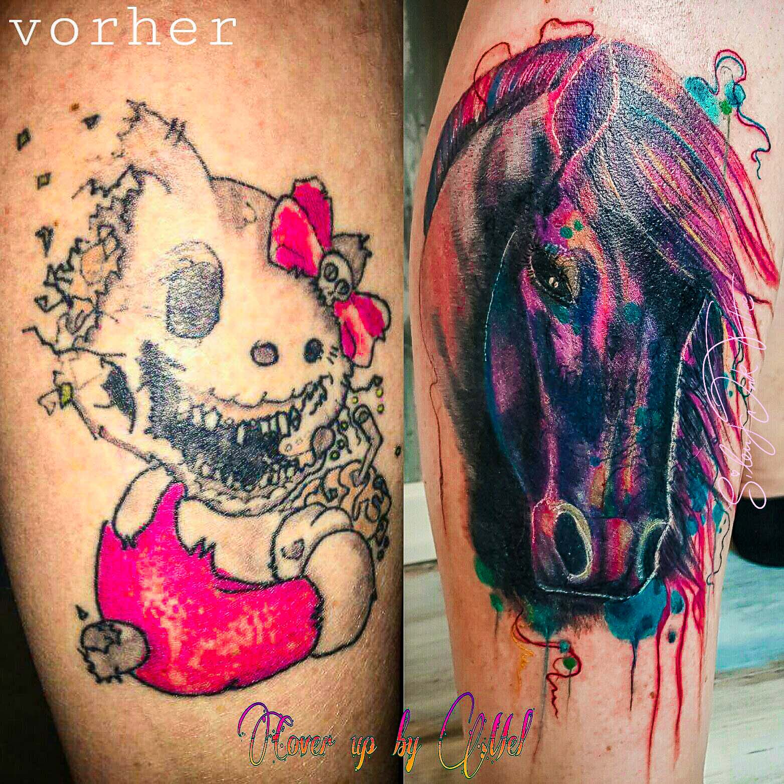 Silent Ink Tattoo - Cover-Up, Hannover, Mel, colour, bunt, neu